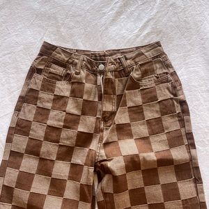 BRAND NEW High Waisted Checkered Pants